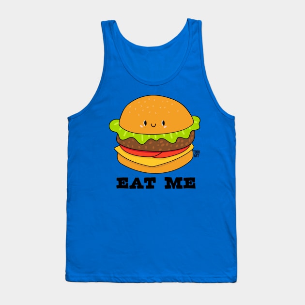 EAT ME BURGER Tank Top by toddgoldmanart